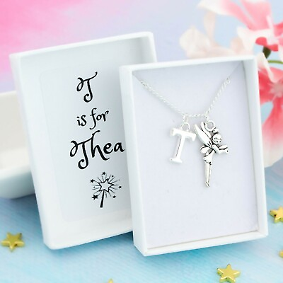 #ad Fairy Necklace Little Girls Jewellery Tooth Fairy Gift Personalised With Name GBP 16.49