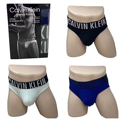 #ad Calvin Klein Underwear 3 Pack Intense Power Hip Brief Cotton Stretch NB2595930 $28.49