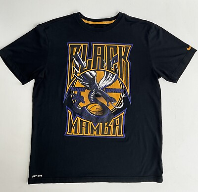#ad Nike Kobe Bryant Black Mamba Cobra Snake Basketball Dri fit T shirt Size L Large $74.95