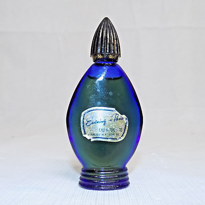 Vintage Miniature Evening In Paris Cologne Bourjois N.Y. Cobalt Blue .5oz $16.99