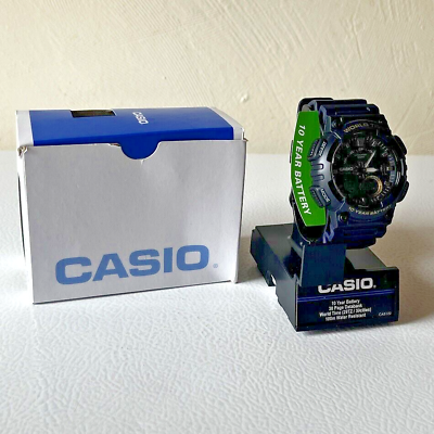 #ad Casio Blue Mens Watch Digital Analog Combo 3 Alarms 30 Telememo AEQ110W 2AV $39.95