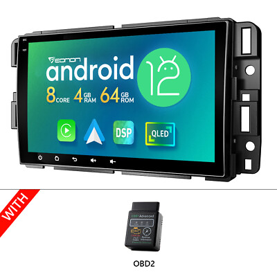 #ad OBDCar Radio For Chevrolet Silverado GMC Sierra Octa Core Android 12 8Core 464 $335.28