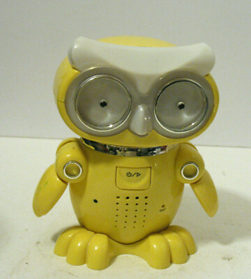 #ad RARE SilverLit Yellow Owl Hip Hop Pet MP3 Speaker System Works has Lights Sounds $39.95