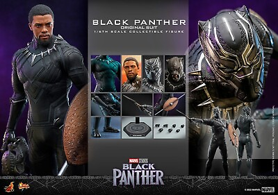 #ad Hot Toys Black Panther 12.4 in Action Figure MMS671 $420.00