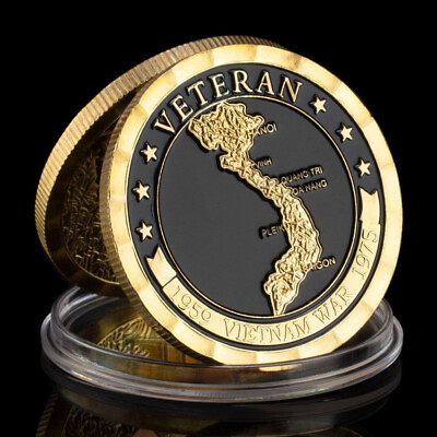 #ad 100 PCS Collection Gold Souvenir 1959 1975 Vietnam War Coin Challenge $156.65