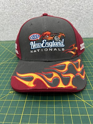 #ad 2023 NHRA DRAG RACING NEW ENGLAND NATIONALS FLAMED EMBROIDERED HAT CAP NEW $12.99