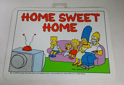 #ad Vintage 1990s The Simpsons Home Sweet Home Plastic Sign NOS 11x8 FOX N4A $8.99