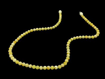 #ad Baltic AMBER NECKLACE Gift Natural Round Beads Yellow Mat Milky Butter 8g 12799 $55.89