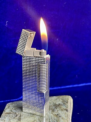 #ad Dunhill Lighter Silver Vintage Full Working Super Mint Condition 1 Year Warranty $335.00