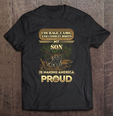 #ad My Son Is A Soldier – Proud Military Mom Dad Parent T Shirt S 4XL $9.99