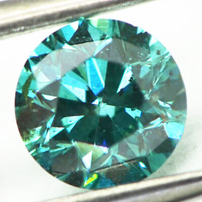 #ad Fancy Color Diamond Loose Round Shape 0.95 ct Green Blue SI1 Natural Enhanced $870.00