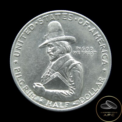#ad 1920 Pilgrim Commemorative 90% Silver FS 901B Scarce High Grade BU $134.50