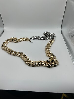 #ad #ad Designer brand XL cuban gold silver plated necklace chain link $99.99
