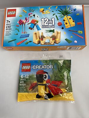 #ad Lot Of 2 LEGO Promo Sets: Creative Fun 12 in 1 Set 40411 Parrot Polybag 30472 $29.99