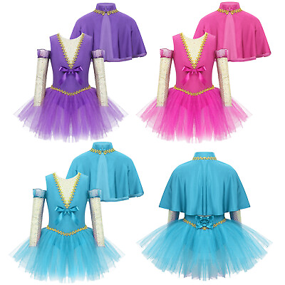 #ad Kids Girls Party Fancy Costume Halloween Cosplay Outfit Role Play Leotard Dress $20.10