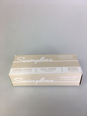 #ad Swingline Standard Staples 1 4quot; Leg Length w 210 Per Strip Total 5000 Box NEW $5.04