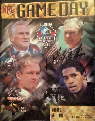 #ad Randall McDaniel Minnesota Vikings Autographed HOF 8quot;x11quot; NFL Game Day Program $29.99