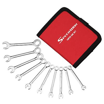 #ad 10 Piece Mini Wrench Set Standard SAE Sizes High Carbon Steel Portable Can... $22.66