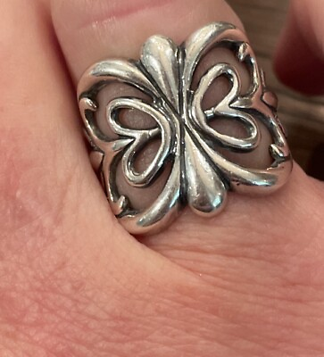 #ad Beautiful Sterling Sliver 925 Butterfly Inspired Ring Size 7 $30.00