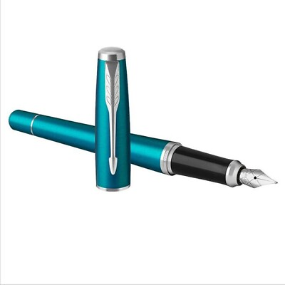 #ad Excellent Blue White Clip Parker Urban Series Fountain Pens Fine F Nib No Box $8.79