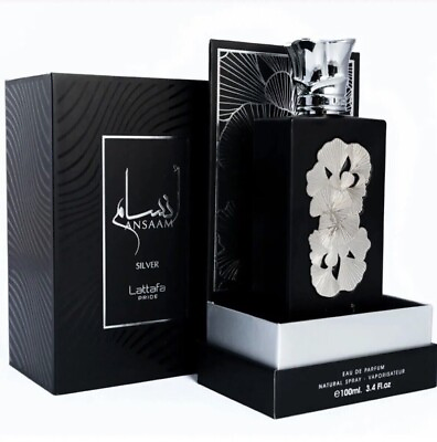 #ad Ansaam Silver by Lattafa 3.4oz Eau De Parfum Spray New $34.79