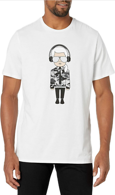 Karl Lagerfeld Paris Men#x27;s Reflective Karl Chacracter T Shirt REPRINT $16.95