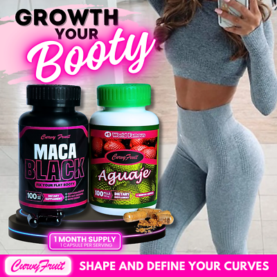 #ad BIG BUTT GROWING: Aguaje Black Maca ROOT PILLS MAXIMIZE your BOOTY SIZE FAST $43.90
