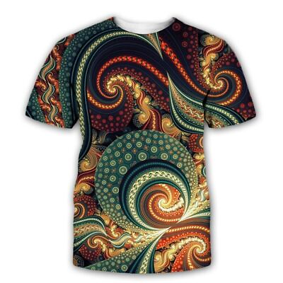 #ad Abstract Psychedelic Casual Women Men T Shirt 3D Print Short Sleeve Tee Top $23.39
