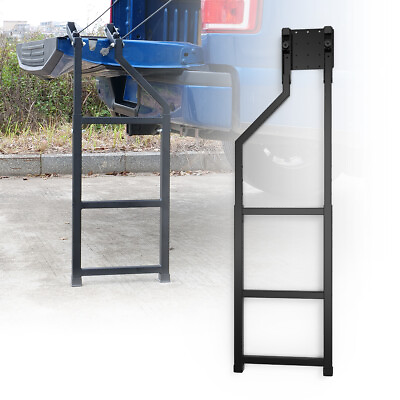 #ad Universal Adjustable Pickup Truck Tailgate Ladder Foldable Rear Gate Step Ladder $73.99