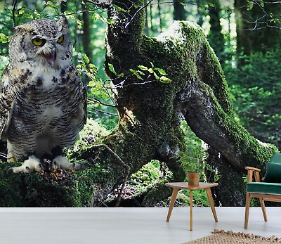 #ad 3D Forest Owl O32781 Animal Wallpaper Wall Murals Removable Wallpaper Fay AU $326.99