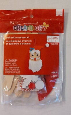 #ad ⭐️Brand New Santa Craft Stick Ornament Kit Creatology $4.99