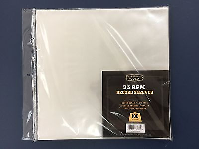 #ad 300 CBG 33RPM LP Record Album Archival 2 Mil Clear Outer Poly Bags 12quot; Sleeves $43.61