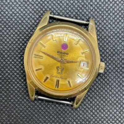 #ad RADO Golden Horse 11674 mechanical no belt vintage Gold Watch 30 JEWELS $199.99