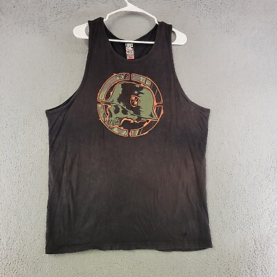#ad Vintage Metal Mulisha Tank Top Mens 2XL XXL Black Sleeveless Shirt Casual $16.77