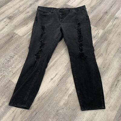 #ad TORRID Premium Jeans Bombshell Skinny Women Size 22R Soft Black Stretch Denim $18.36