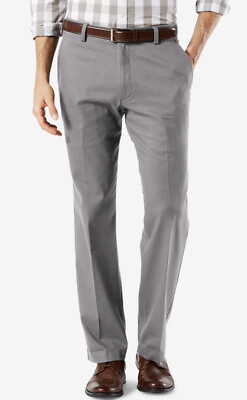 #ad Dockers Mens Easy Straight Fit Khaki Stretch Pants Size: 40x32 Color: Gray $39.65