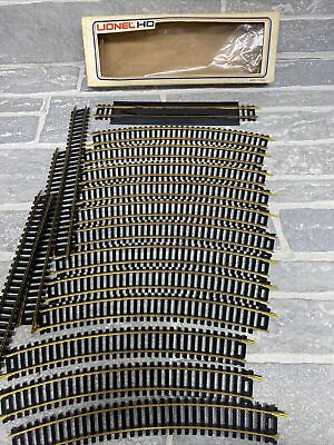 #ad HO Lionel Track Set 1 Terminal 3 Straights 12 Curved in Original box Atlas Made $19.99