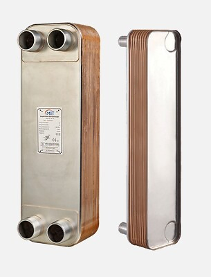 #ad MIT Brazed Plate Heat Exchanger 24 Plate 316L SS Water to Water MB 04 NEW 3 4quot; $125.00
