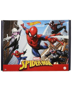 #ad Hot Wheels Spider Man 5 Pack Bundle Set 1 64 Scale Character Cars $39.95