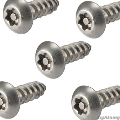 #ad #14 x 1quot; License Plate Security Screws Torx Button Head Stainless Steel Qty 10 $17.59