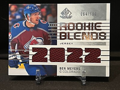 #ad 2022 23 SP Game Used Rookie Blends Jersey 150 Ben Meyers RC #RB BM Colorado $7.95