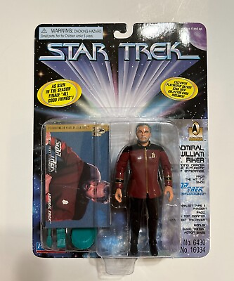#ad VINTAGE Star Trek Admiral William T. Riker The Next Generation Playmates TNG $11.99