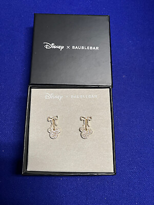 #ad Disney x Baublebar Mickey Gold and Rhinestone Ornament Earrings New $49.99