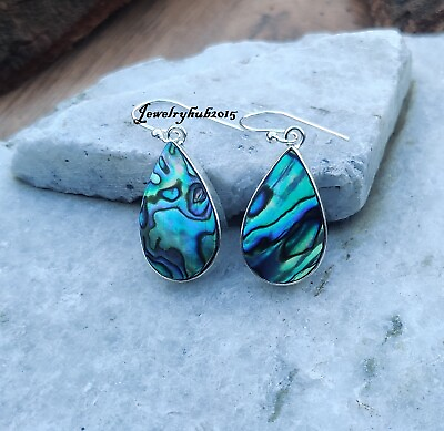 #ad Abalone Shell 925 Sterling Silver Perfect Designing Silver Earring MO2034 $13.03