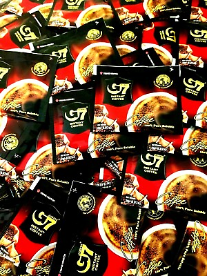#ad G7 Pure Black Instant Vietnamese Coffee 100 Sachets x 2g US SELLER $24.99