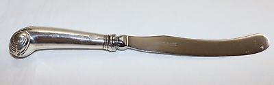 #ad Stieff Williamsburg Shell Sterling Place Knife HH USED No Monos Dent $69.00