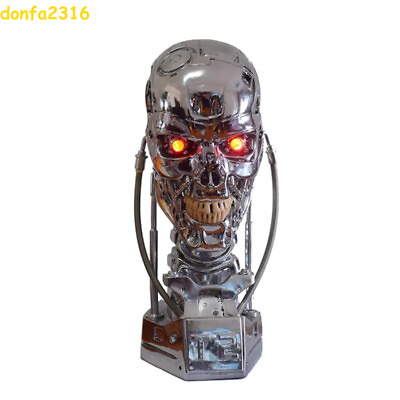 #ad 1 1 Terminator T800 Bust Statue Figure Resin Model T2 Head Sculpture Collections $250.75