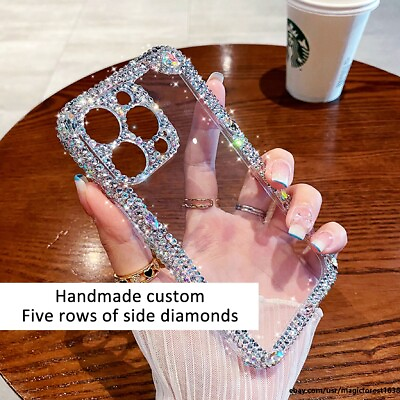 #ad Luxury Bling Rhinestone Clear Case For iPhone 15 Pro Max 14 13 12 11 XS XR 6 7 8 $10.49