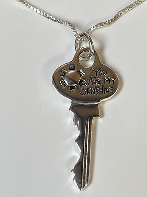 #ad 18quot; Silver Necklace You are my sunshinequot; etched in it. $95.00