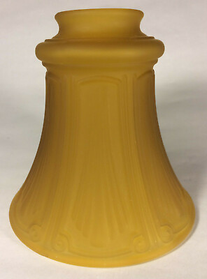 #ad New Satin Amber Pan Light Fixture Shade 2 1 4quot; Fitter 5.5quot; Tall USA #PS601 $39.95